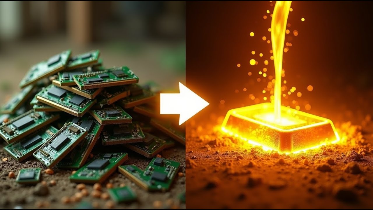 Turning E-Waste into 24k Gold 🥇 (Satisfying ASMR Process)