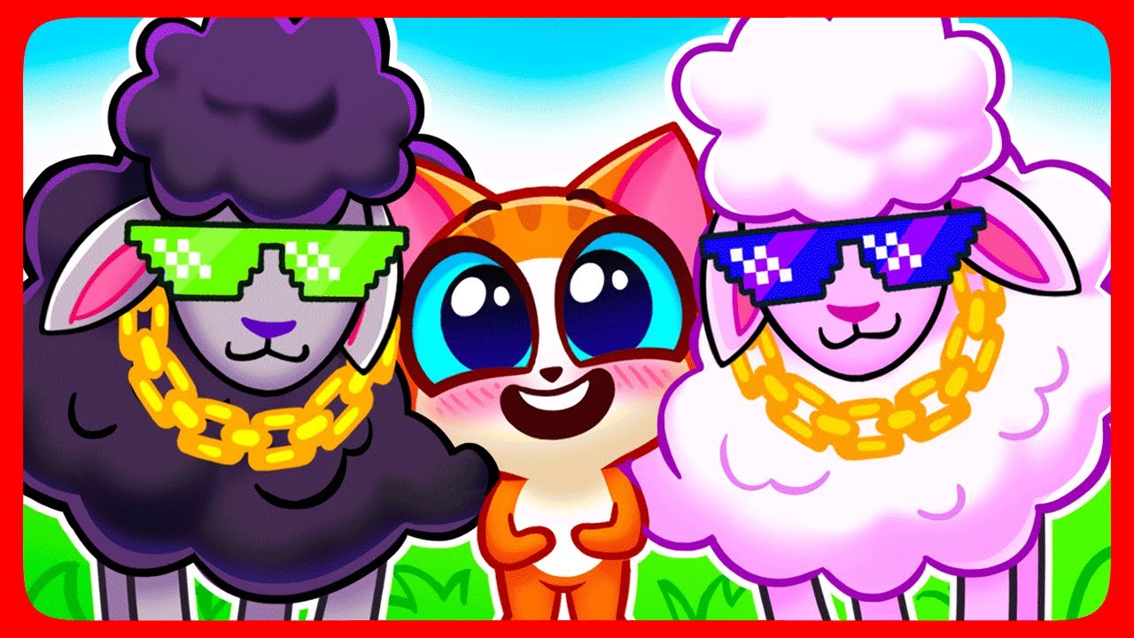 🐏 Baa Baa Black Sheep Song 🐏 Funny Kids Songs 😻 Music Video for Toddlers 😻 Purr-Purr