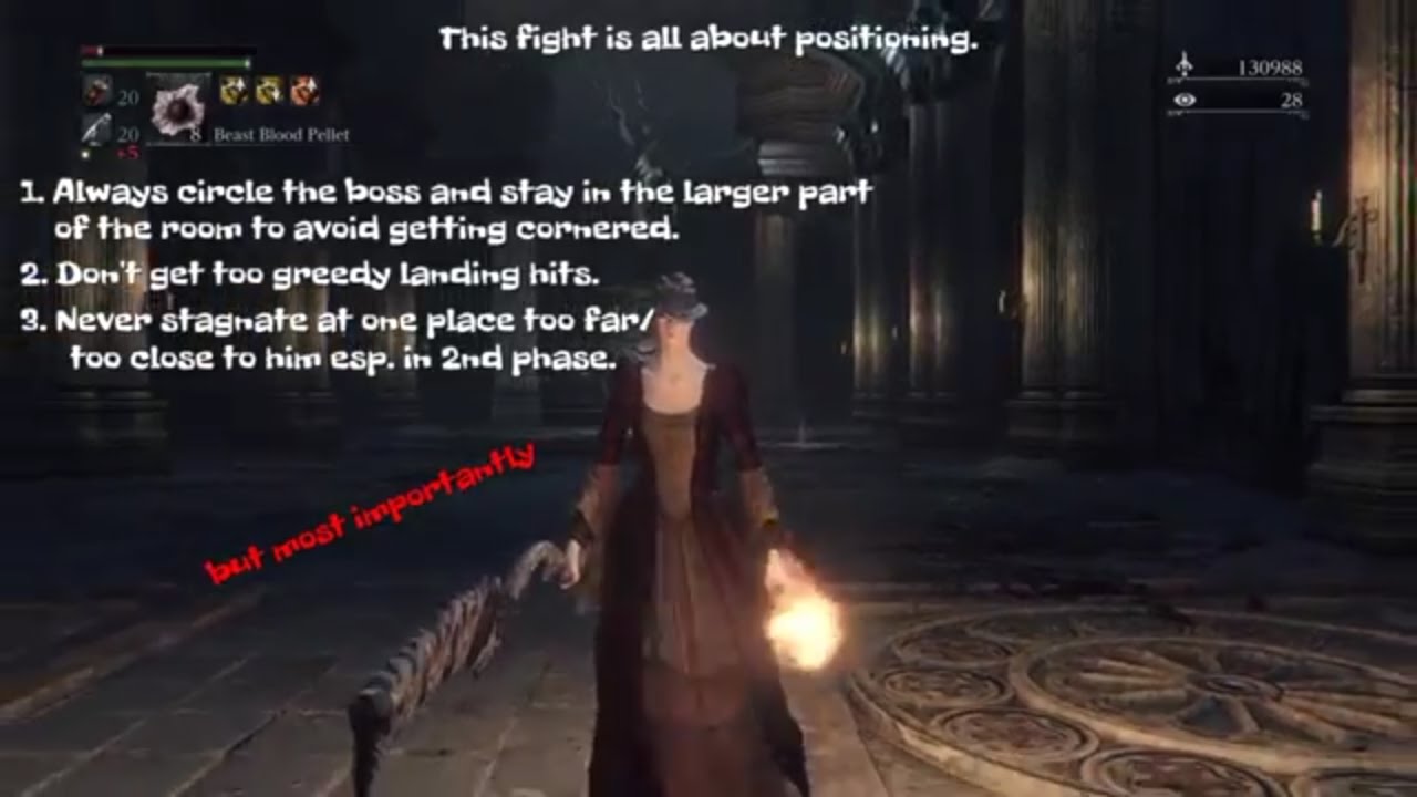 Lvl 10 NG+ Laurence the First Vicar NO DAMAGE Strategy Guide Bloodborne