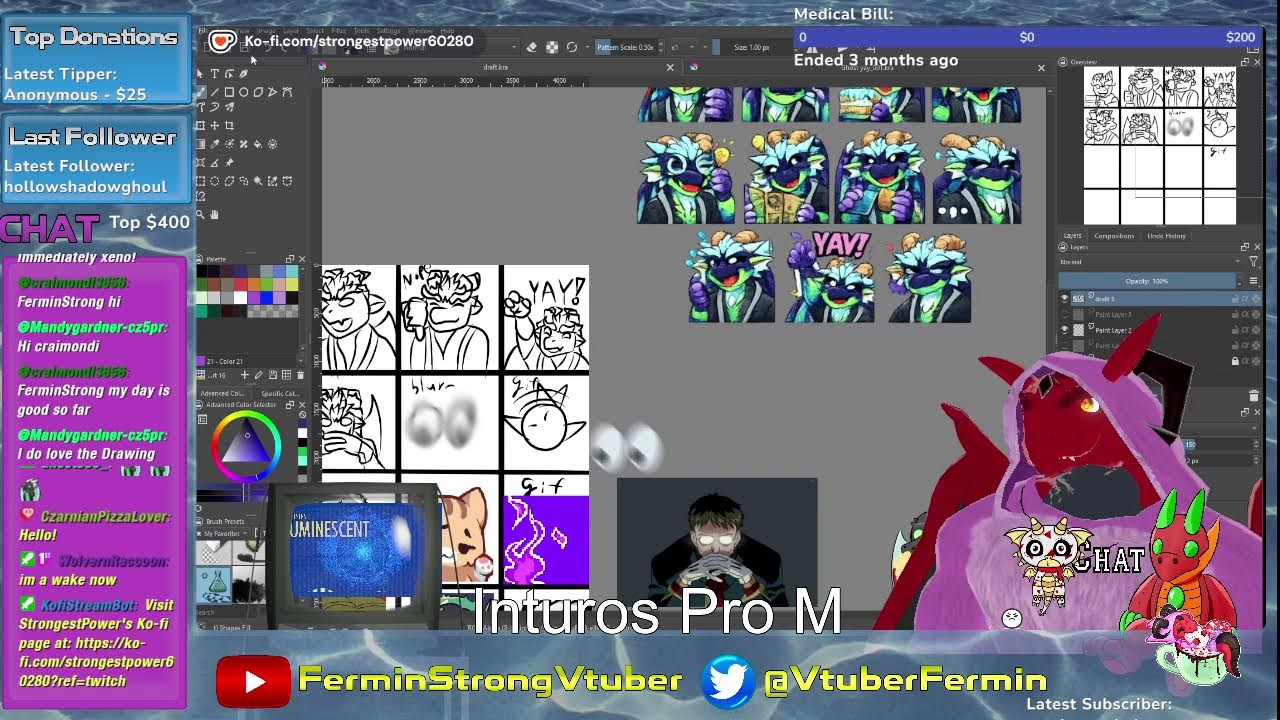 Emote Day Stream - Art  - Dragon Vtubers