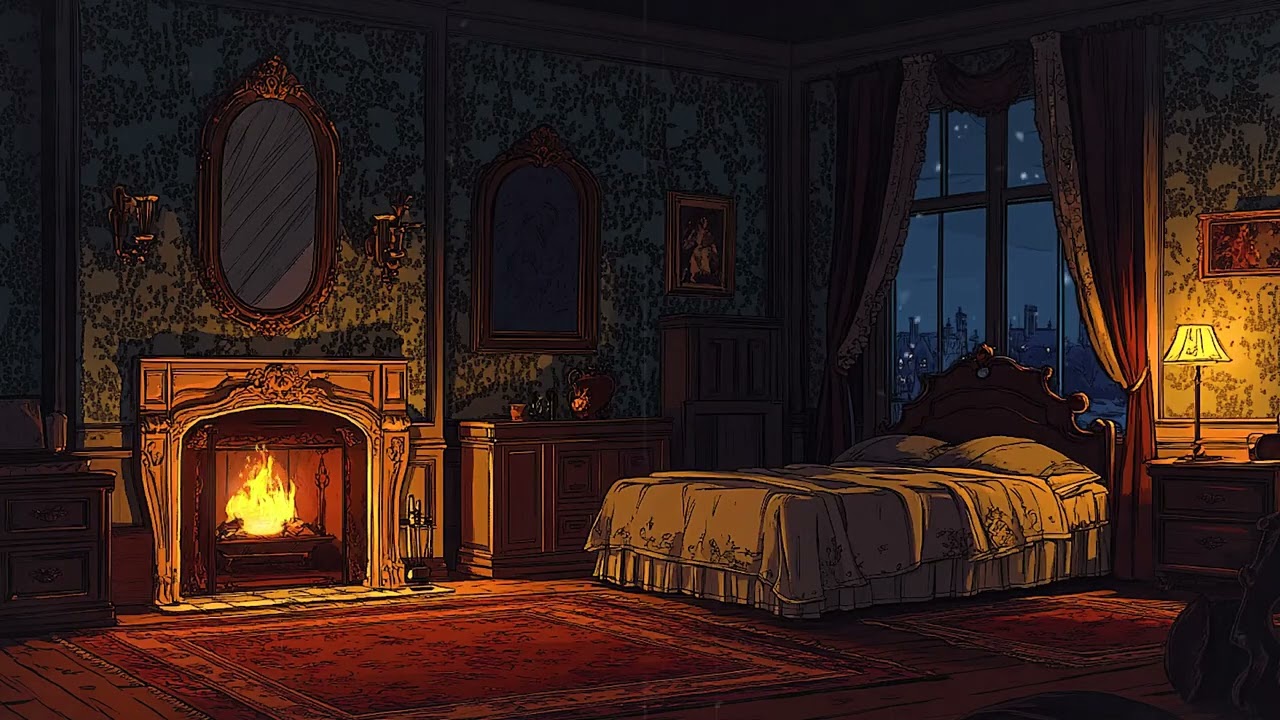 Fall Asleep Instantly 😴 1940s Bedroom with Muffled Vintage Music