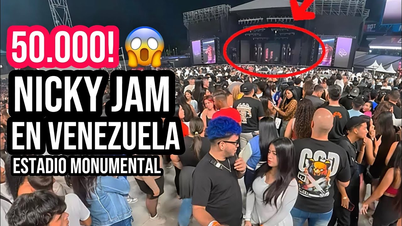 Nicky jam en Venezuela, concierto estadio monumental de Caracas