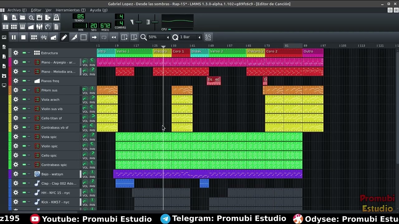 [Maqueta] Desde las sombras - Gabriel Lopez - Hiphop Cristiano (LMMS & Ardour 6)