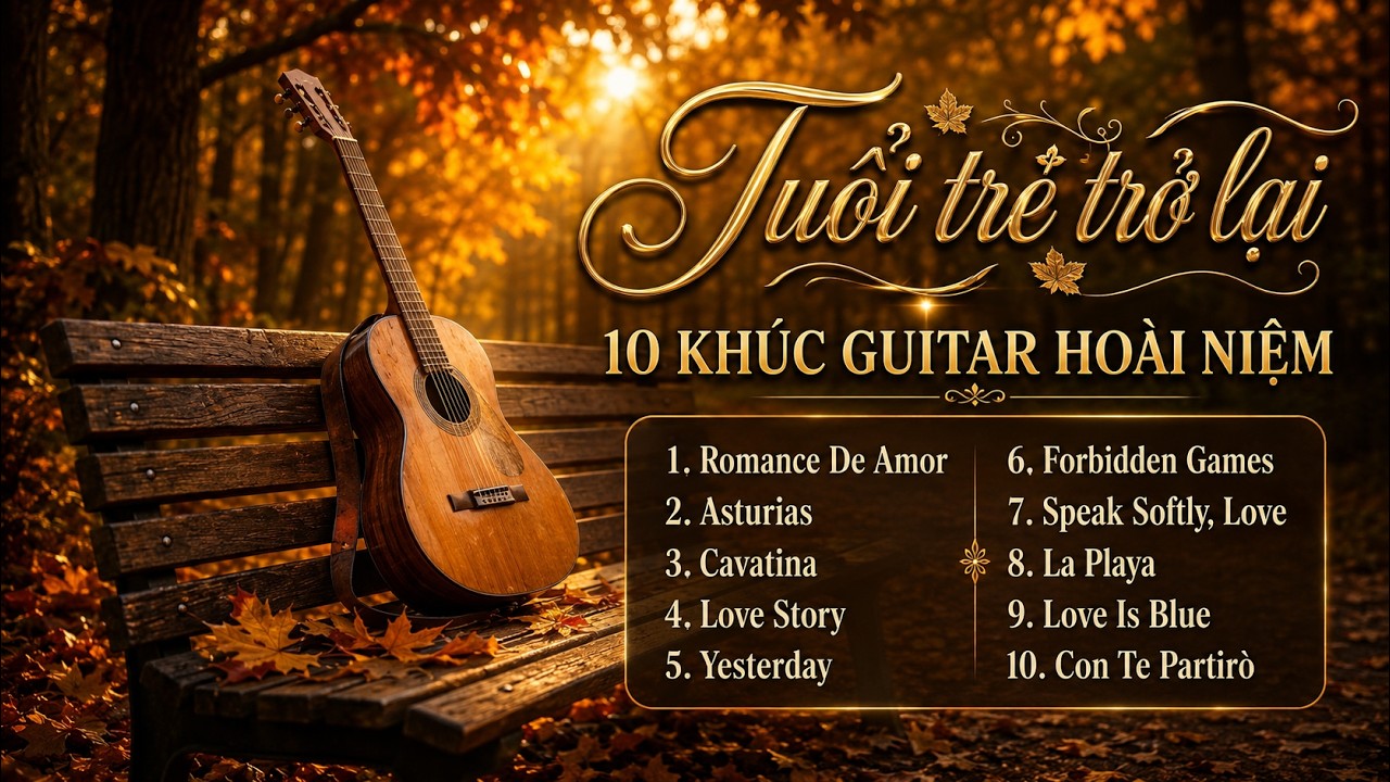 10 Bản Guitar Bất Hủ Đưa Ta Trở Lại Tuổi Trẻ | Nhạc Hòa Tấu Hoài Niệm Hay Nhất