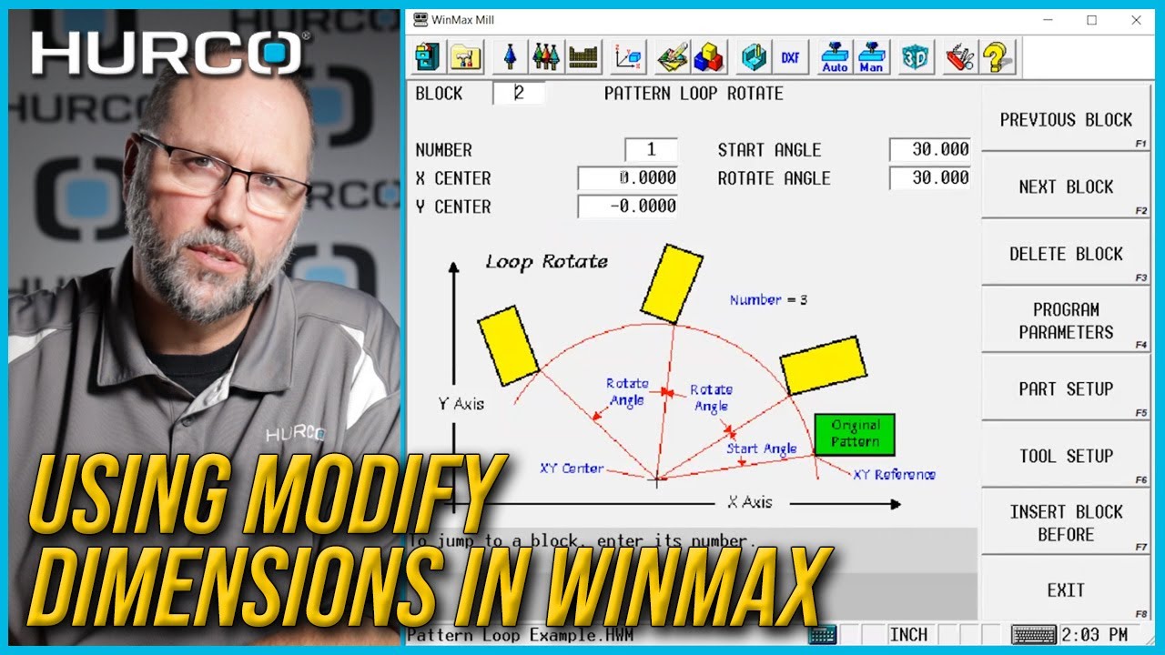 Using Modify Dimensions in WinMax | Hurco CNC Control