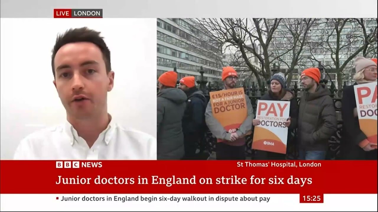 Junior doctors strike - Stuart Hoddinott, BBC News