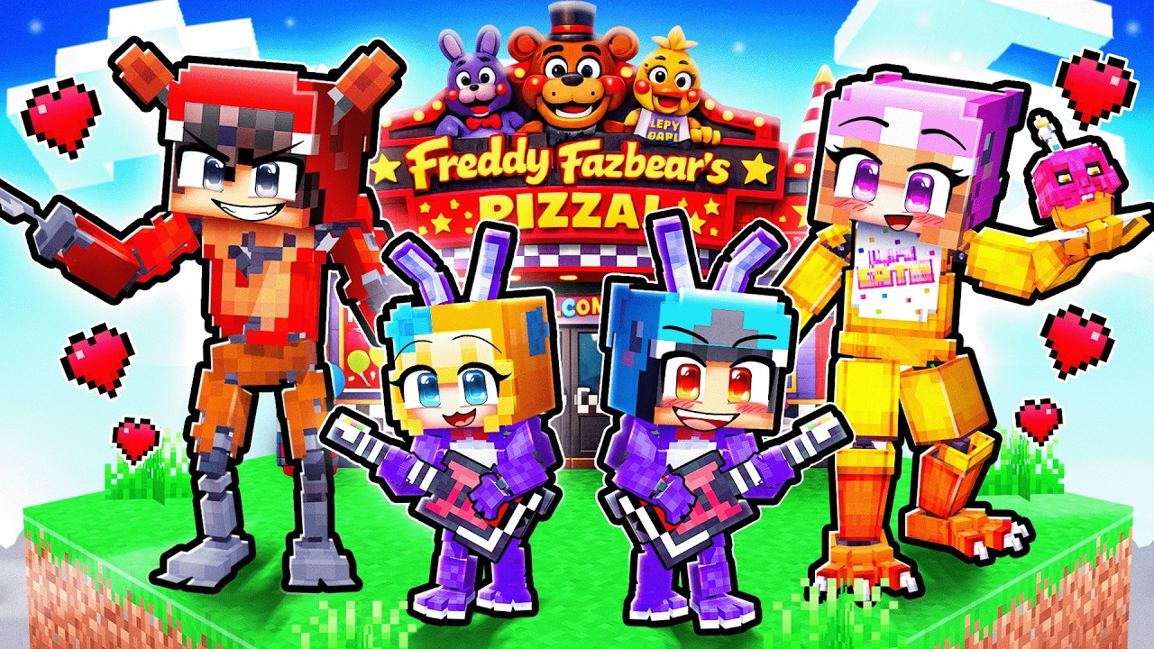 Having a FNAF Family in Minecraft!