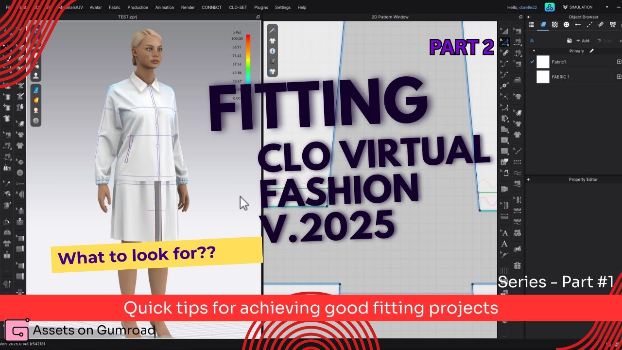 Fitting a 2-Piece Garment in CLO | Part 2
