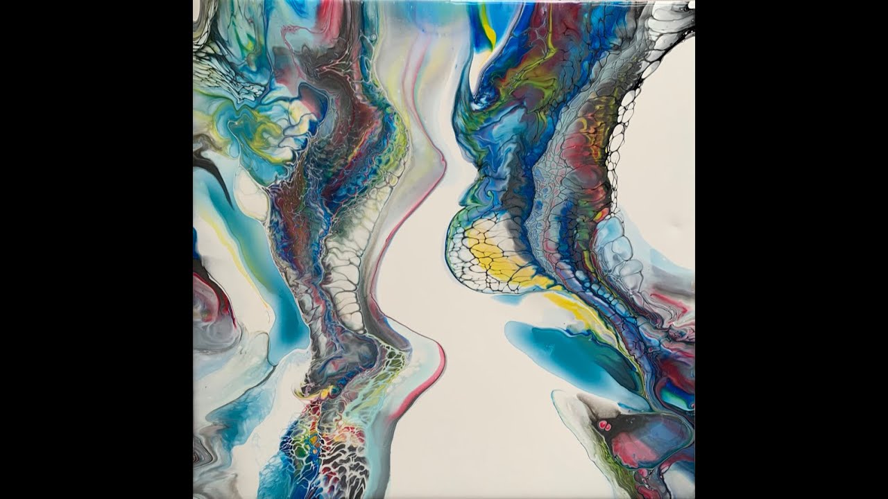 Cell Activator with Australian Floetrol. Acrylic Pouring. Amazing cells and lacing. #65.