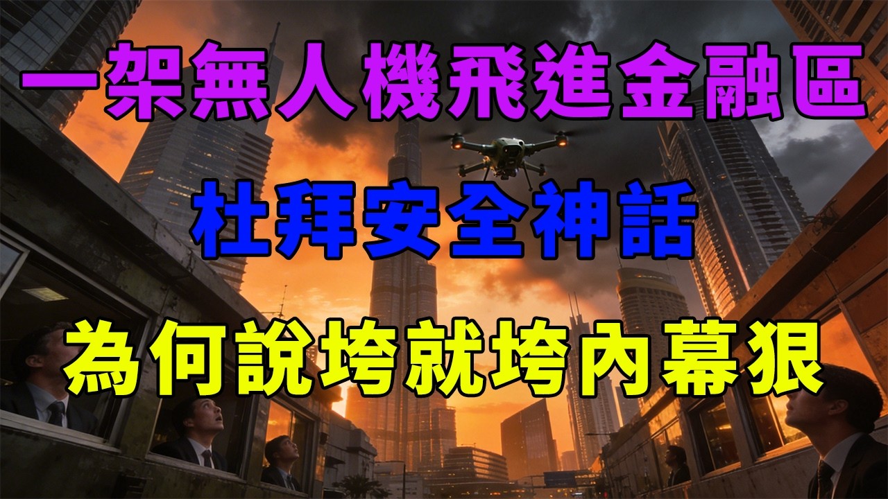 一架無人機飛進金融區。杜拜安全神話為何說垮就垮內幕狠