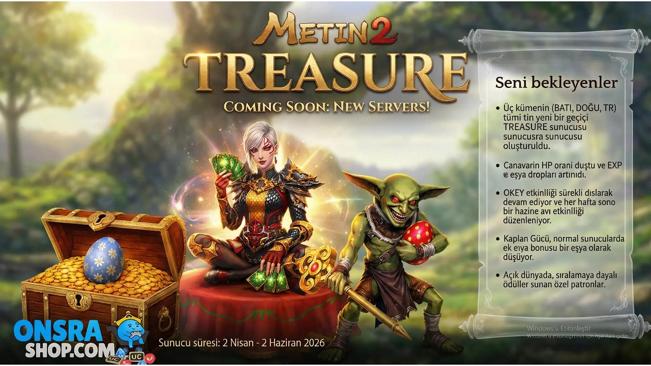 🚨 YENİ SERVER GELİYOR 🚨 BU SERVERDA HİLE OLAMAYACAK 🔥 | METİN2 TREASURE