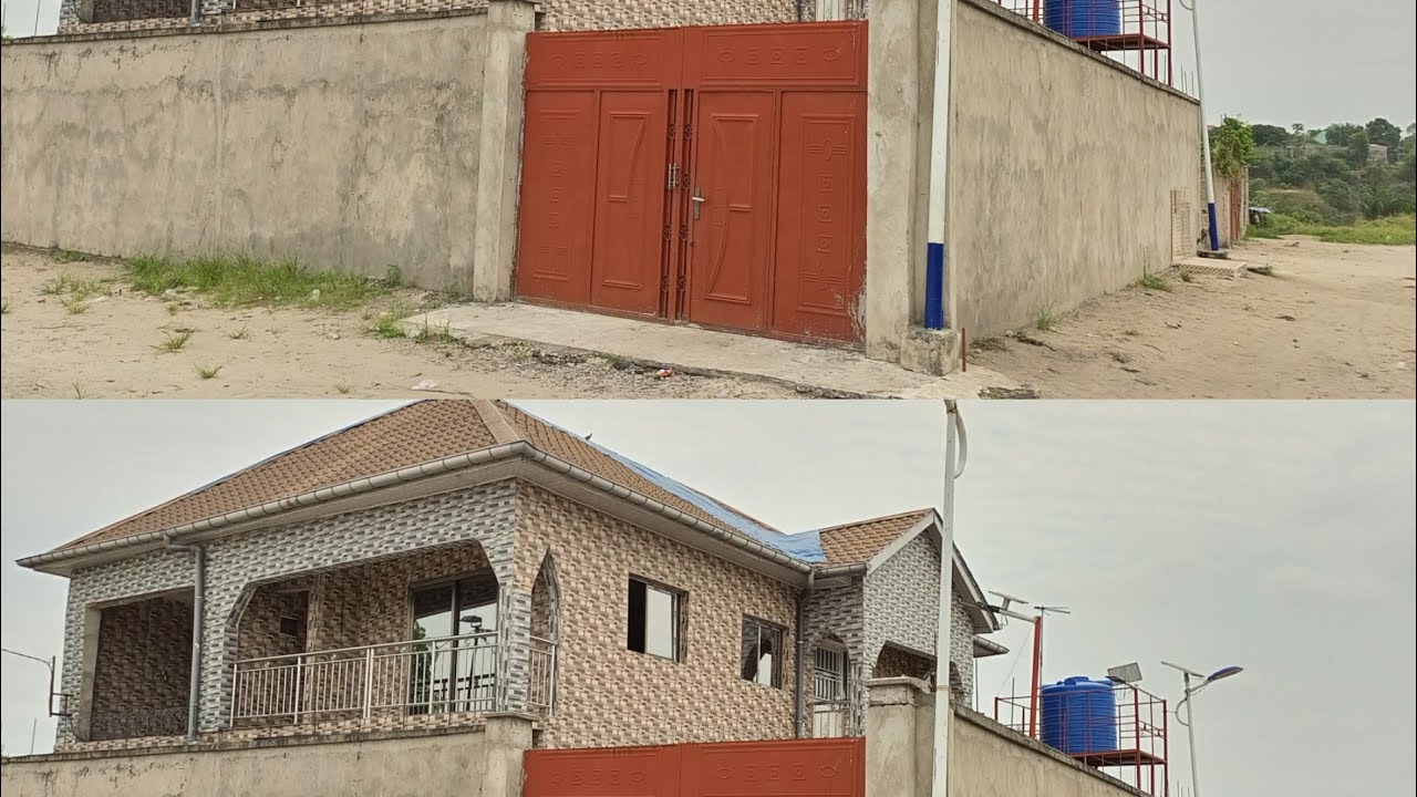 4/6/2023  UNE GRANDE MAISON EN ÉTAGE À VENDRE À PLAZA NGAMABA 20/20m  100.000$ À DISCUTER