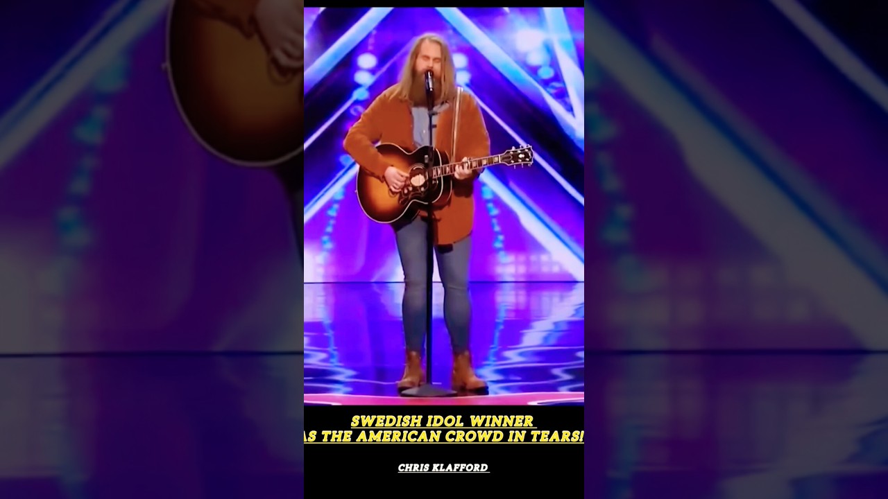 Swedish idol winner has the american crowd in tears! #singing #shorts