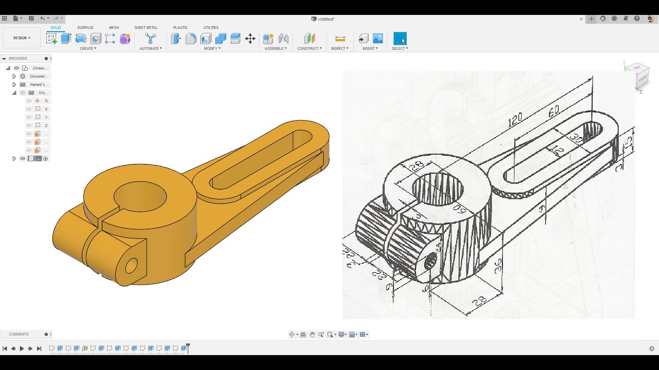 Modelování pro začátečníky ve Fusion 360, cvičení 4