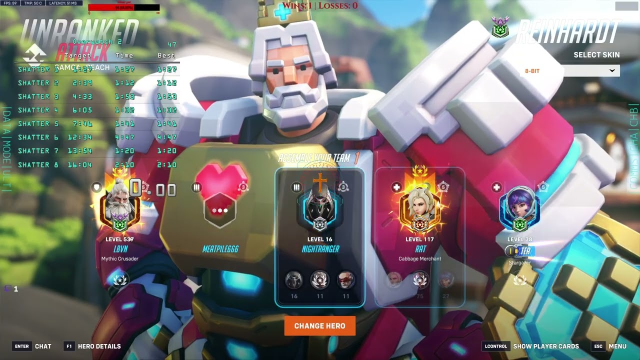 LVL 536 Rein Hero Level Grind Ep 125 - He Knew Not Peace, Only W Speedrun First Ult