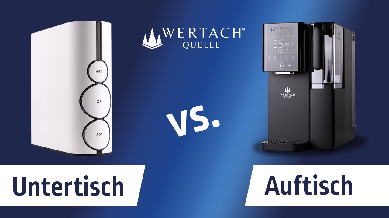 Auftisch Wasserfilter vs. Untertisch Umkehrosmose | Gourmetwasseranlage | Hersteller WERTACH Quelle