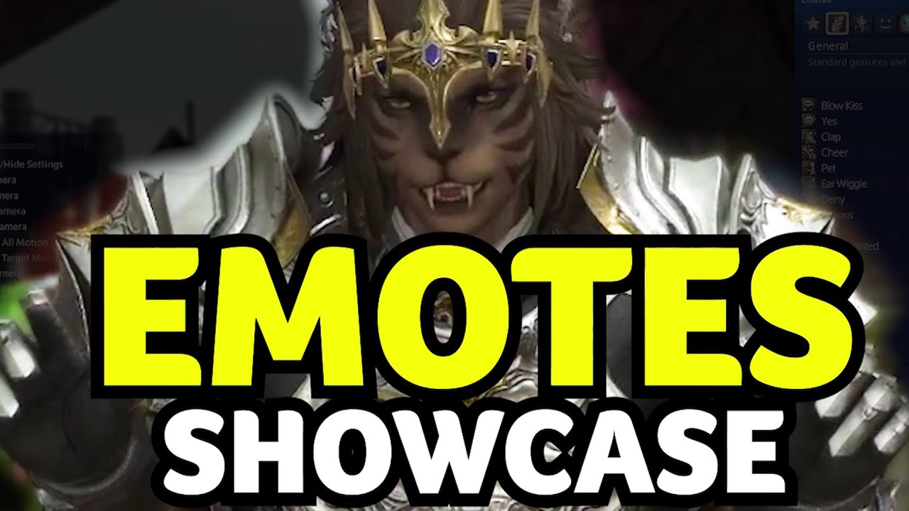 ALL Hrothgar Female Emotes Showcase | Dawntrail Media Tour