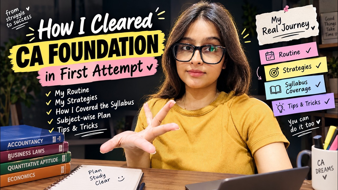 How I Cleared CA Foundation in 1st Attempt! 🤯 | My Full-Day Routine, Strategy & Teachers