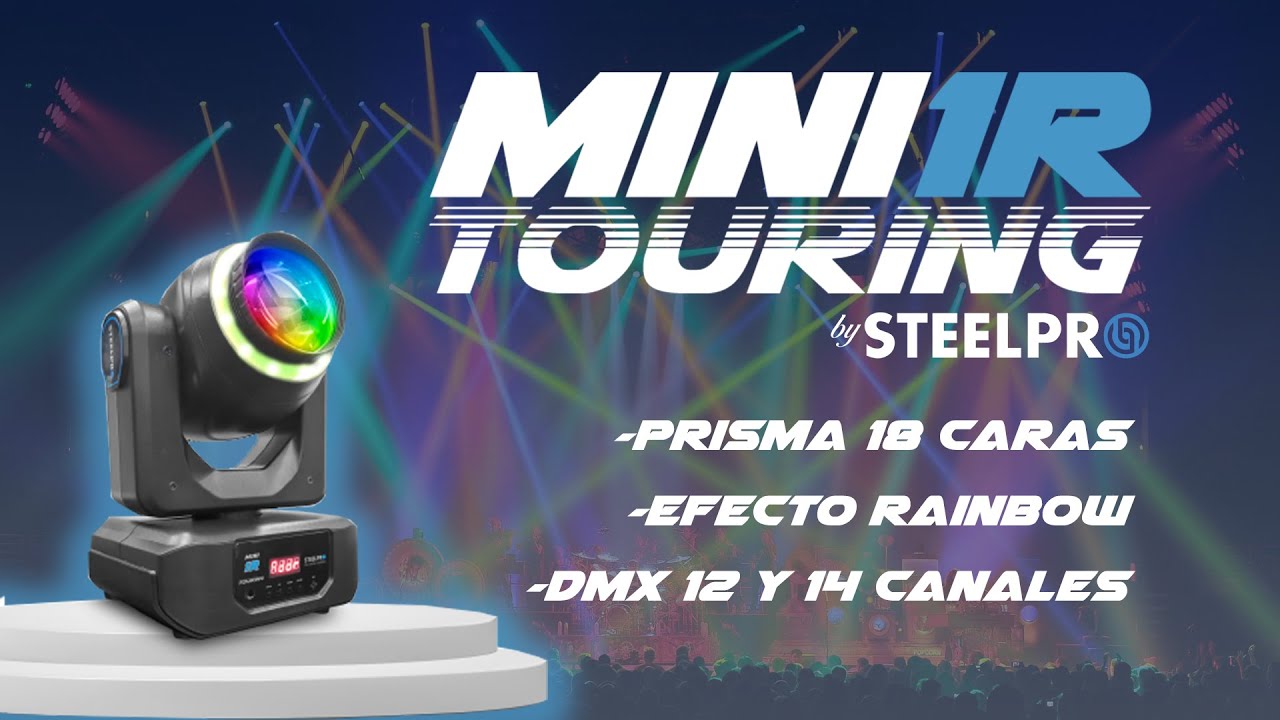 Steelpro Cabeza M&oacute;vil Beam Mini 1r Turing 1x80w Con Aro Smd