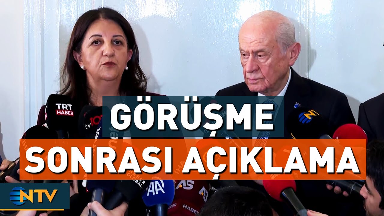 MHP Lideri Devlet Bah&ccedil;eli ve DEM Heyeti G&ouml;r&uuml;şmenin Ardından A&ccedil;ıklamalarda Bulundu | NTV