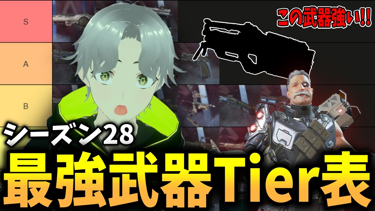 【シーズン28】最新版最強武器ランキング！！実はあの武器が最強！？ランク武器構成も解説！【APEX LEGENDS/命樹ひびき】