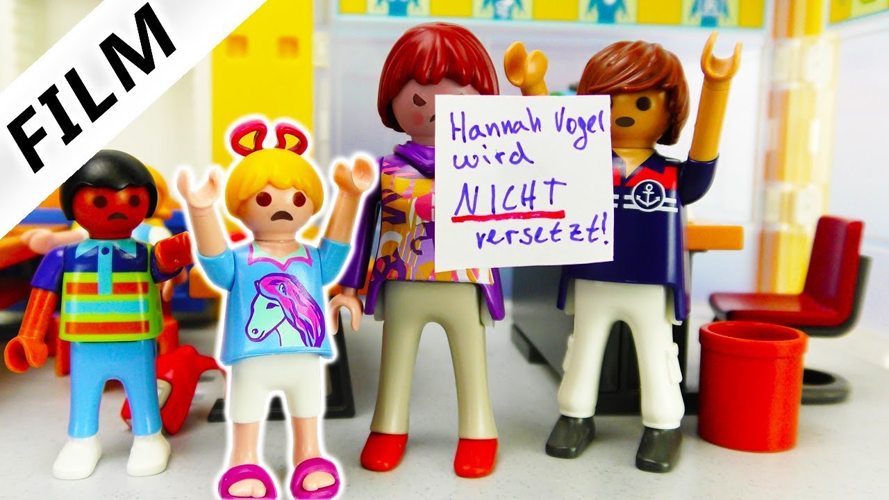 Playmobil Film Deutsch - HANNAH BLEIBT SITZEN? STREIT MIT LEHRERIN! Kinderfilm Familie Vogel