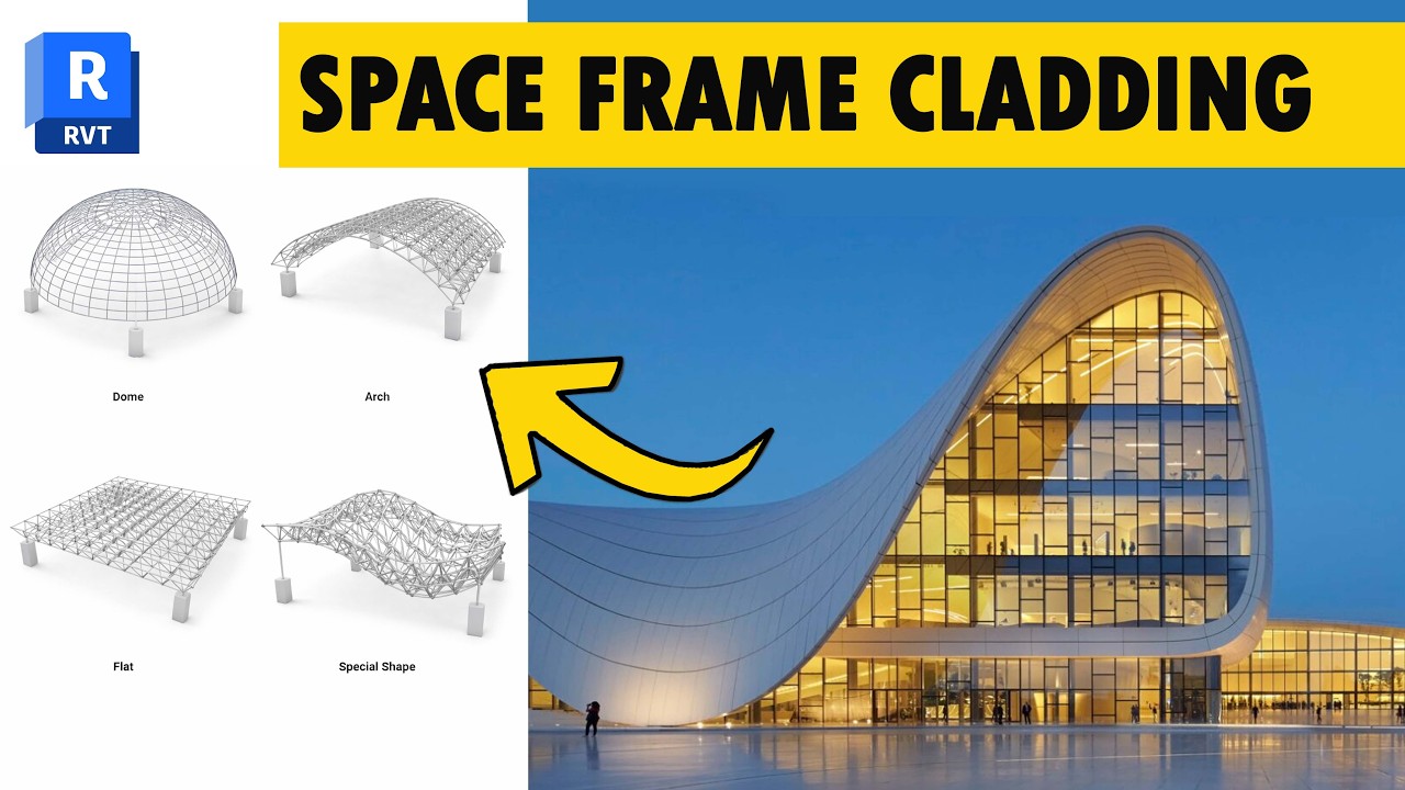 Space Frame Revit Modelling | Easy 13-Minute Exercise