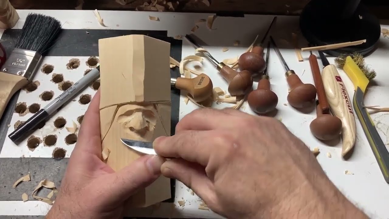 Carving A Fun Wood Spirit With Hand Tools
