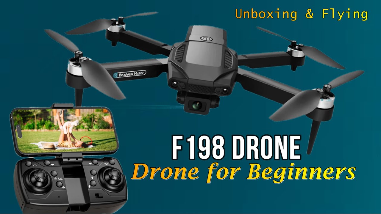 F198 Brushless motor drone Unboxing | Unboxing & Flying #drone  #e88pro