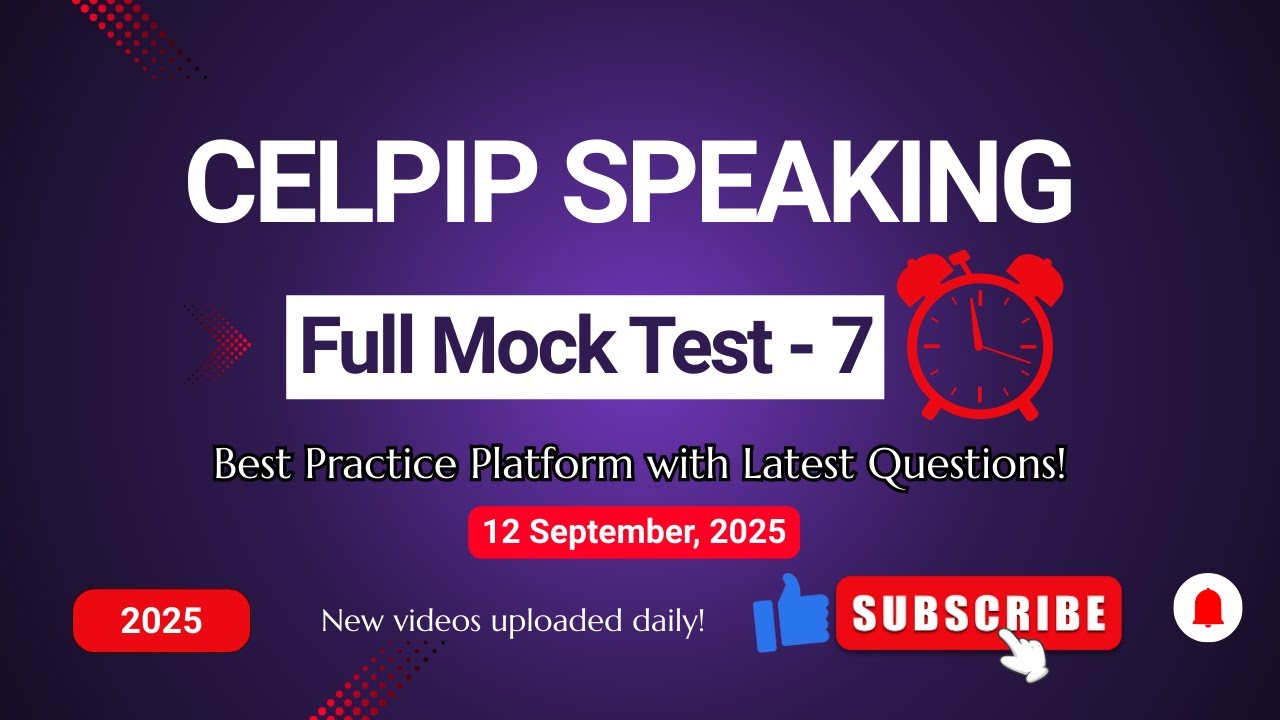 Practice CELPIP Speaking Test free 7 #celpipspeaking #celpiptest #celpippreparation  #celpipexam