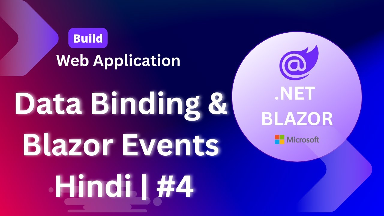 Data Binding & Events in Blazor | Blazor Tutorial in Hindi | Part 4