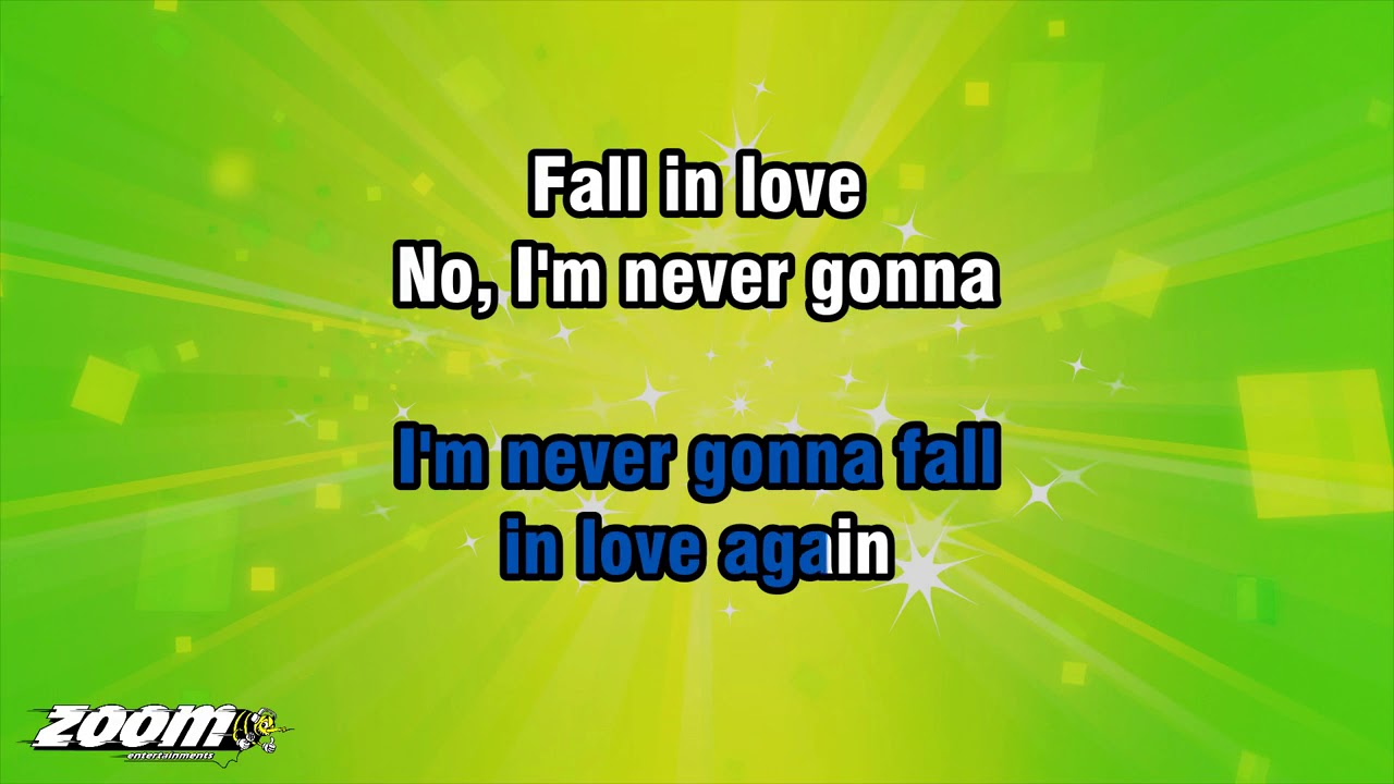 Tom Jones  - I'll Never Fall In Love Again -  Karaoke Version from Zoom Karaoke