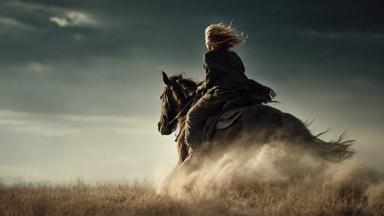 Viúva Fugiu Em Cima de Um Cavalo Que Ela Encontrou - Percebeu Que Estava..