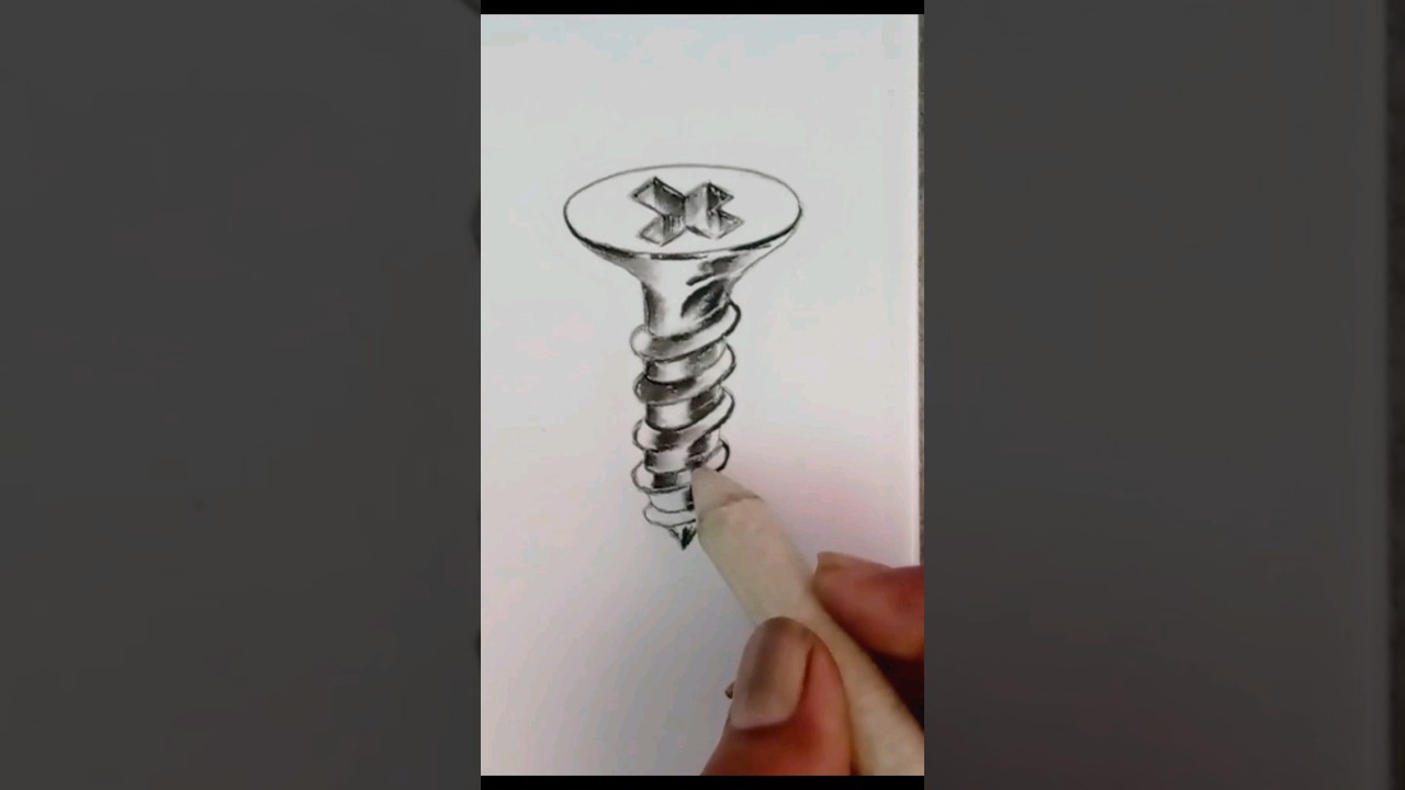 screw drawing by pencil / #shorts /#drawing /#shortsfeed /