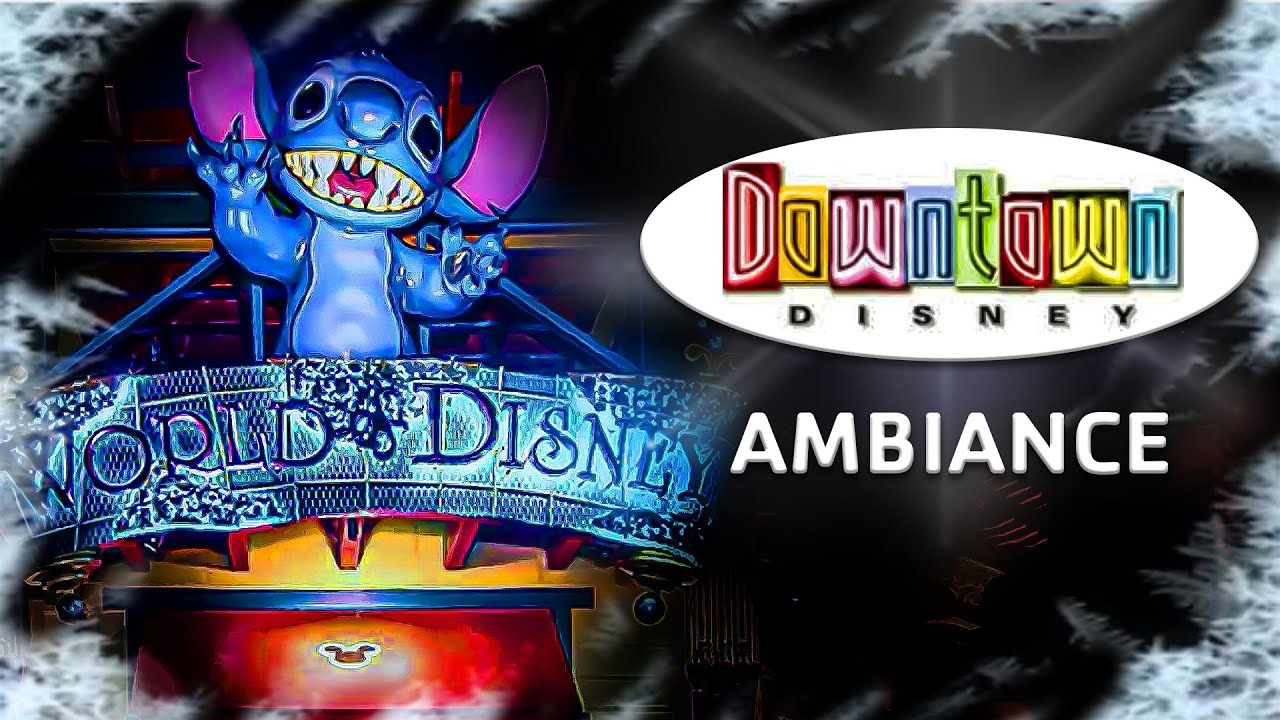 Downtown Disney Night Ambience 4K – Relaxing Shops, Music, and Magical Atmosphere. Jungle Cruise
