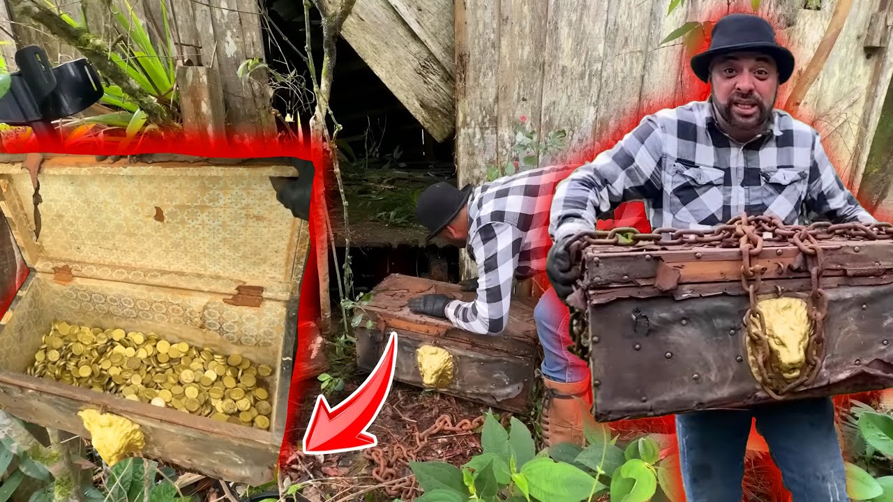 ELE ENCONTROU UM BAÚ IMENSURÁVEL DO TESOURO DEBAIXO DA CASA ABANDONADA DA FLORESTA