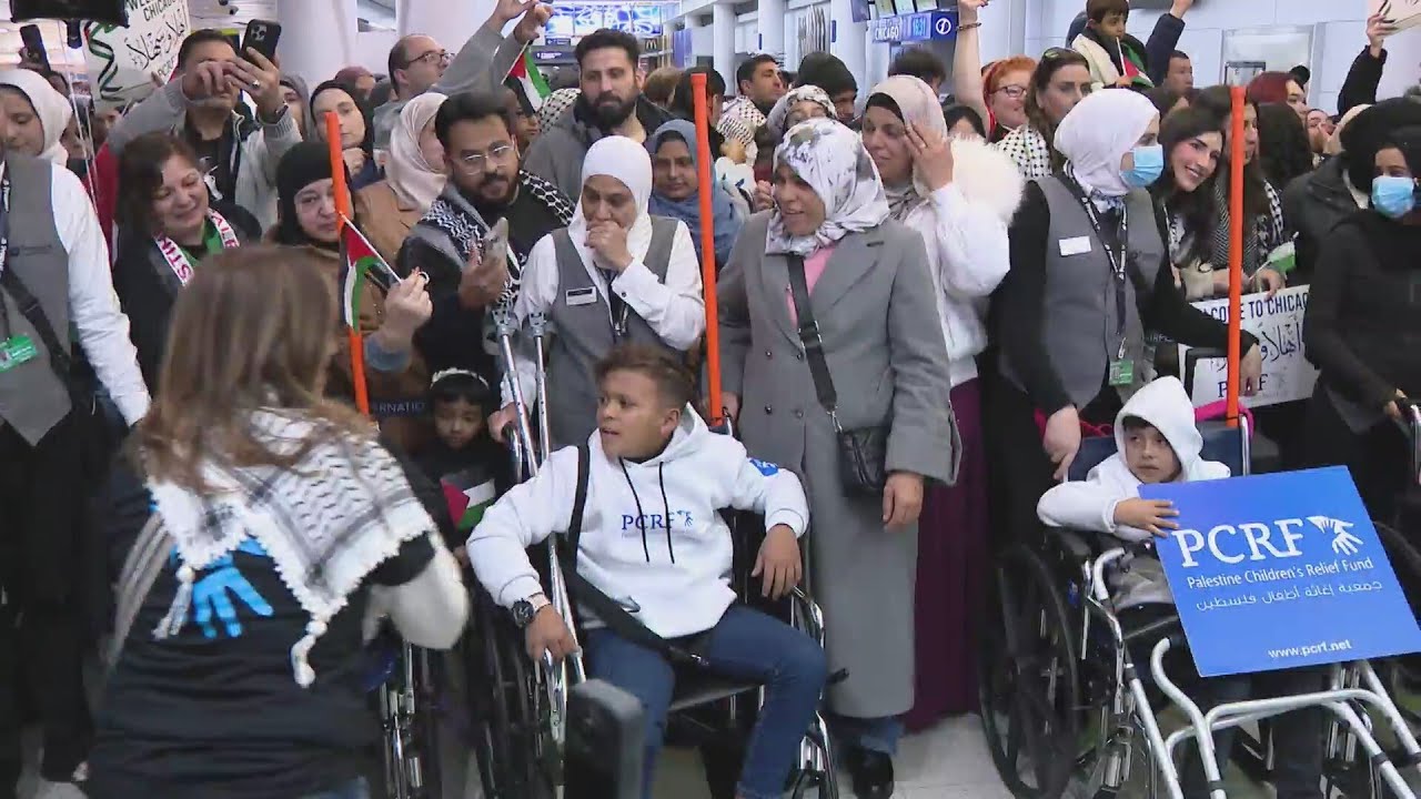 Eight children from Gaza arrive in Chicago for medical treatment