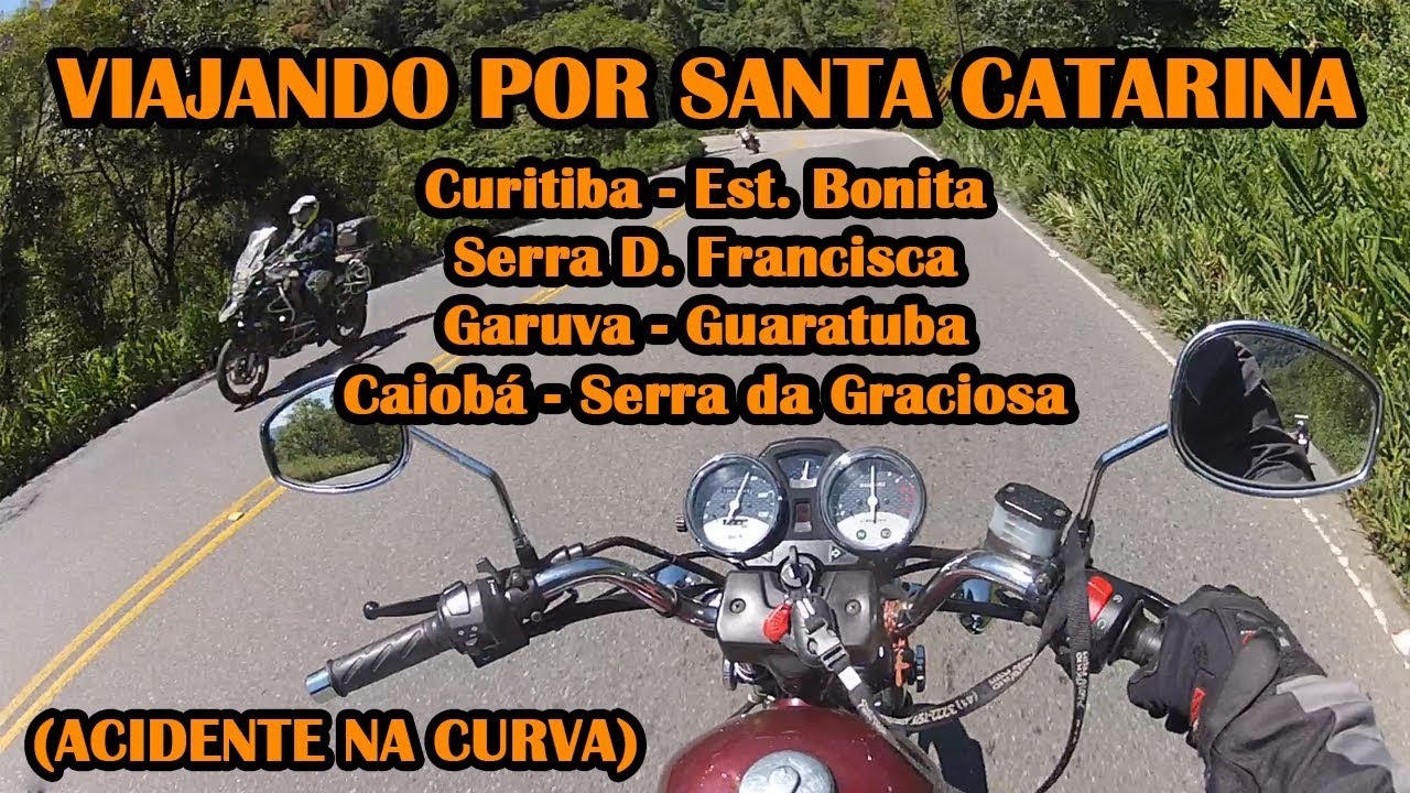 GVLOG CURITIBA - INTRUDER 125CC VIAJANDO POR SANTA CATARINA (CAMINHÃO TOMBOU NA CURVA)