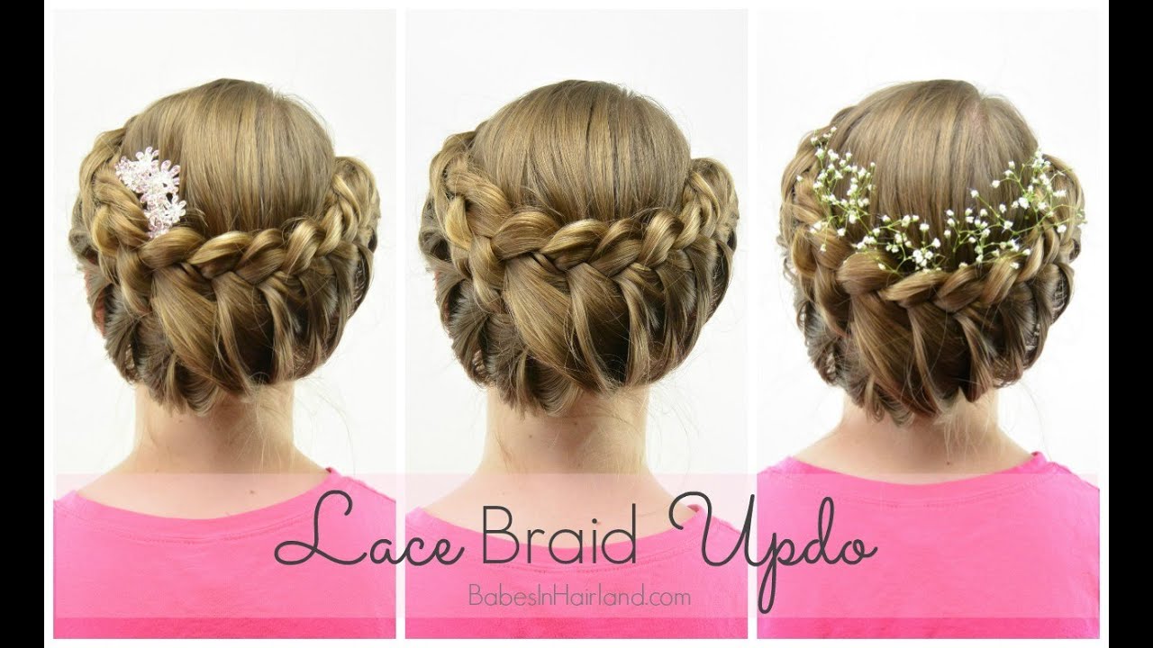 Lace Braid Updo | Wedding / Flowergirl Hairstyle | BabesInHairland.com
