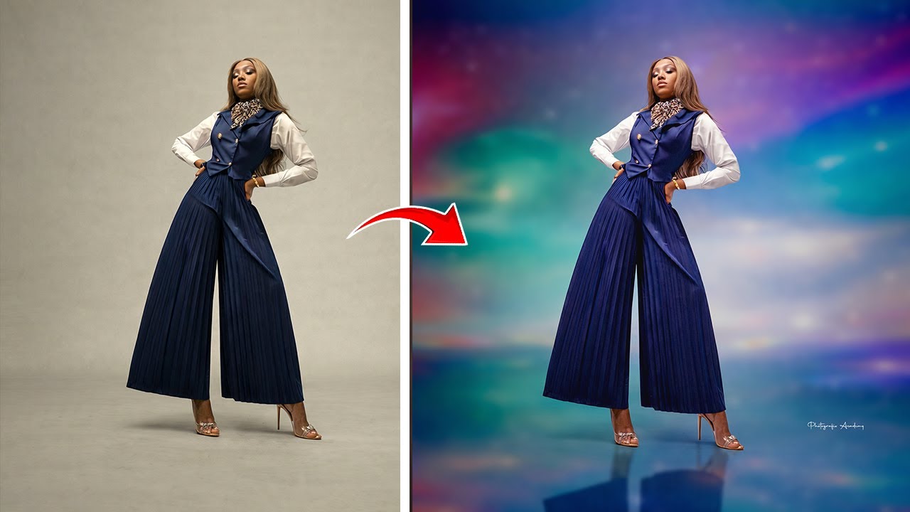 Освойте Photoshop быстрее в 2026 году — научитесь изменять и обрабатывать фон в фотостудии.
