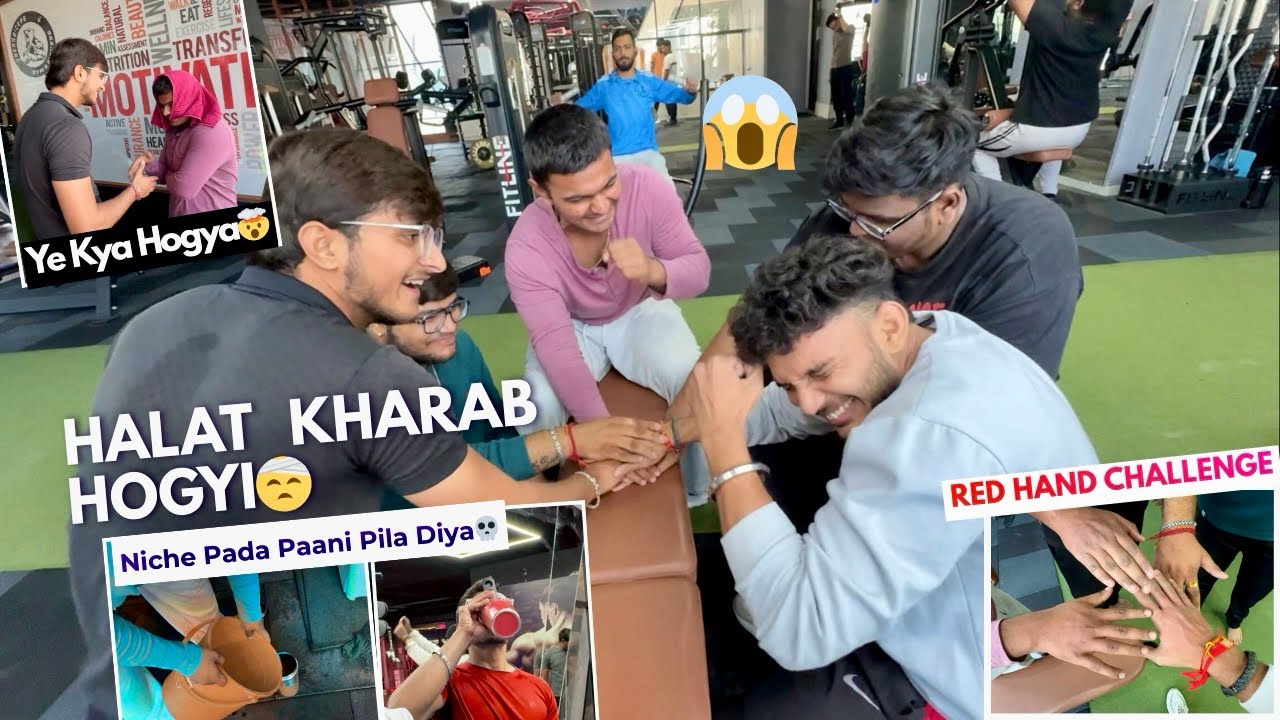 Red Hand Challenge Gone Wrong🤯 Ganda Paani Pila Diya 🤮#funny #comedyvlog 