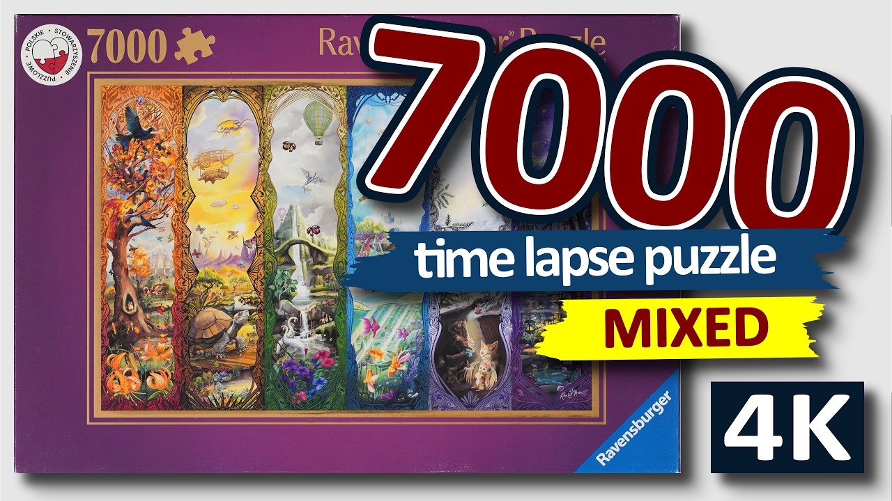 Puzzle time lapse - 7000 Ravensburger - The Six Portals (4K)