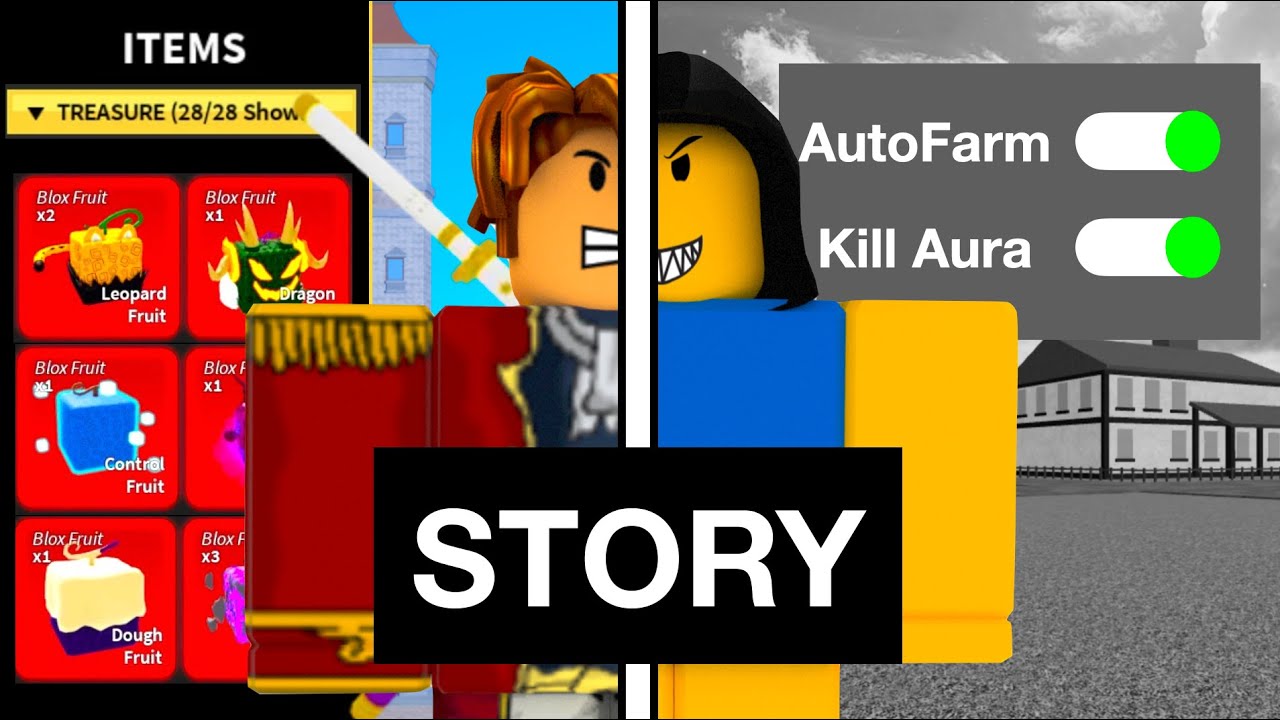 Ютубер превращает нуба в профессионала в Blox Fruits (история из Roblox)