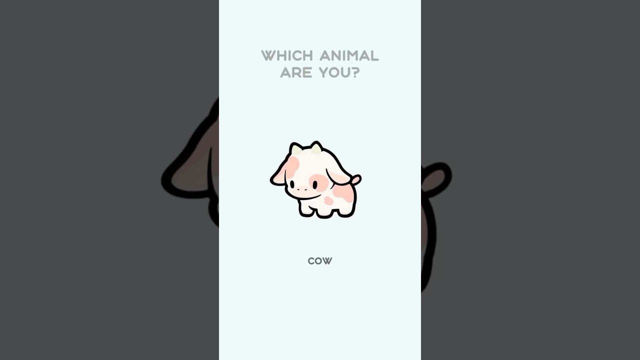 pause the video and tell me in the comment section which animal are you 