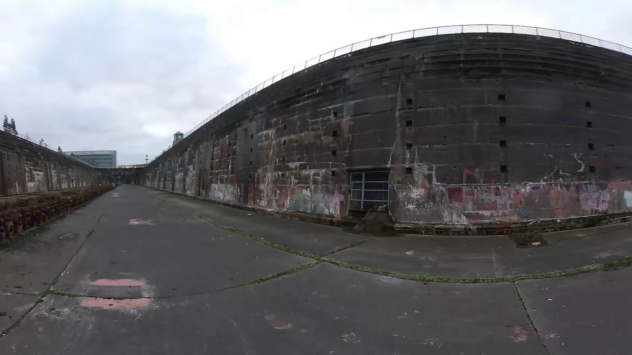 Virtual Belfast VR video walk through Titanic Belfast Dry dock.