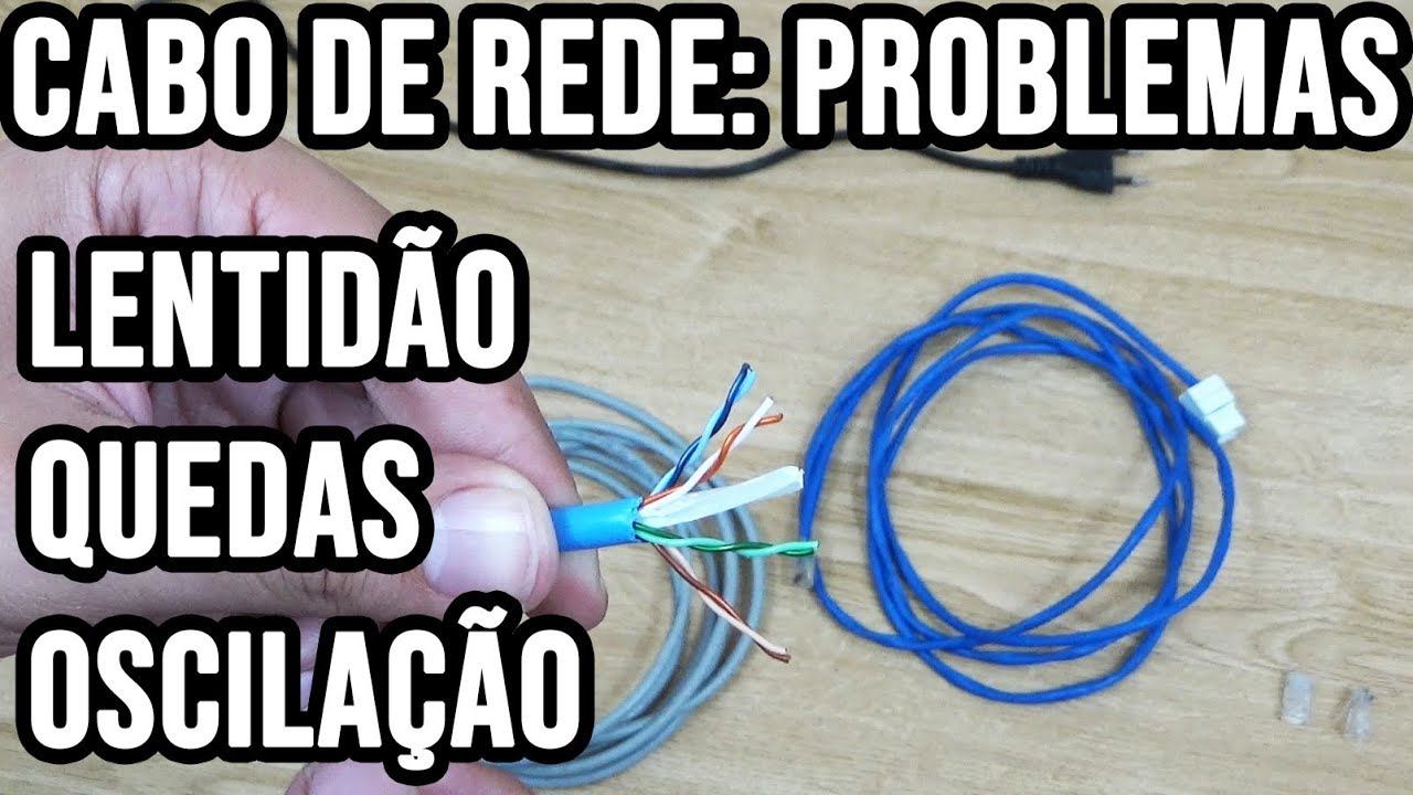 Problemas com cabo de rede - Internet lenta / Queda de rede e oscilação
