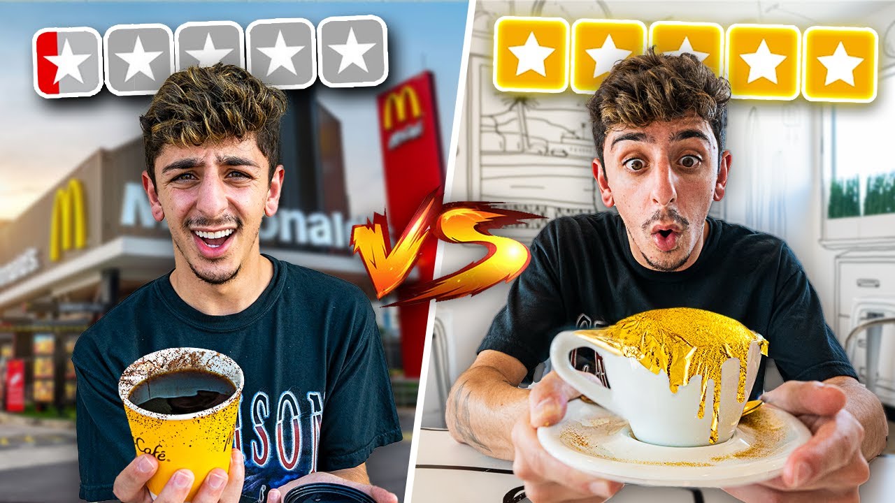 $1 Coffee VS $1,000 Coffee! (REAL 24 KARAT GOLD)
