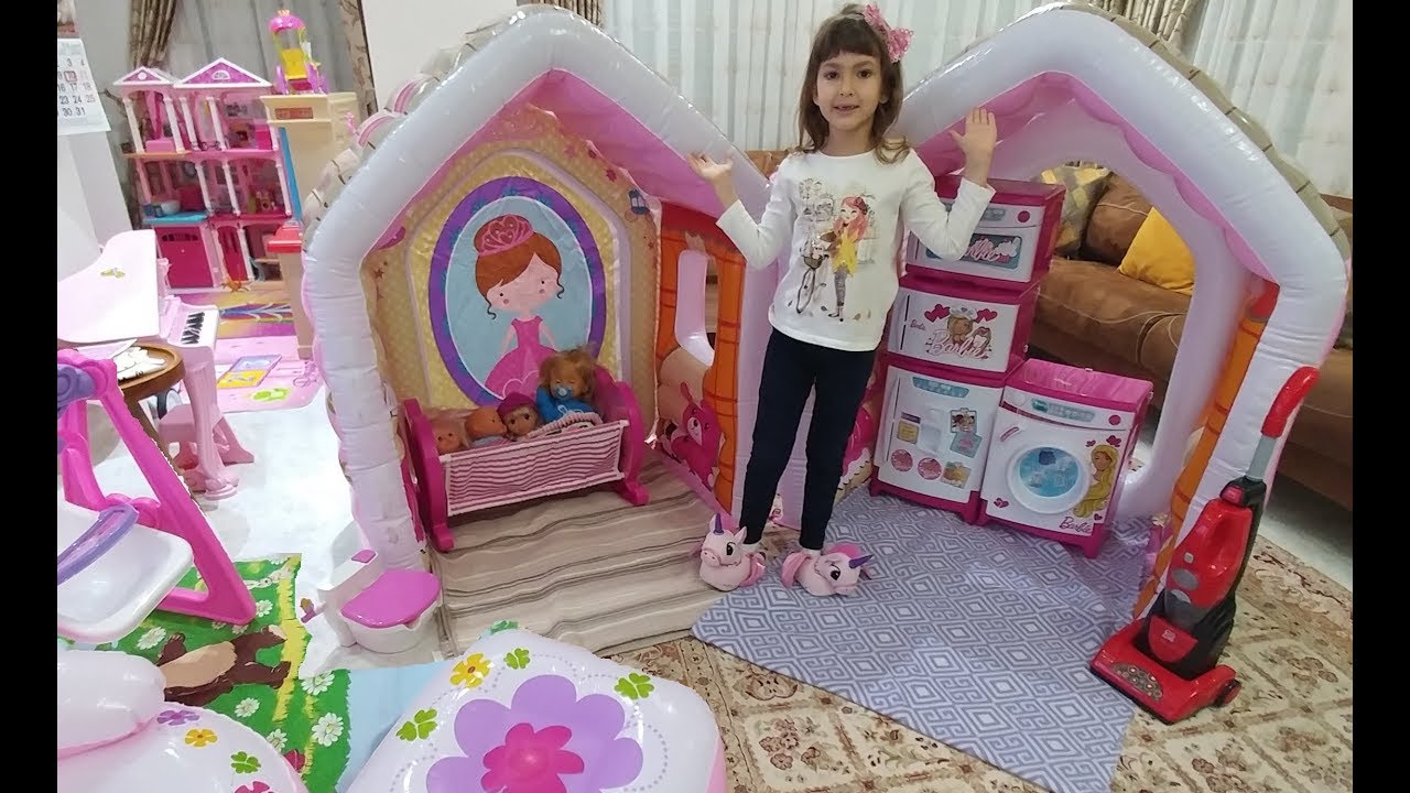 PRENSESLER OYUN EVİNİ GERÇEK EVE ÇEVİRDİK.EVCİLİK OYNADIK. CİCBELLO, NENUCO, LİZA, DERYA BEBEK