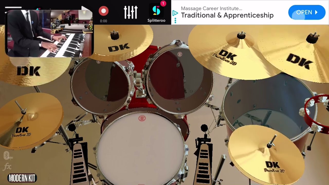 Backing up preacher with drums