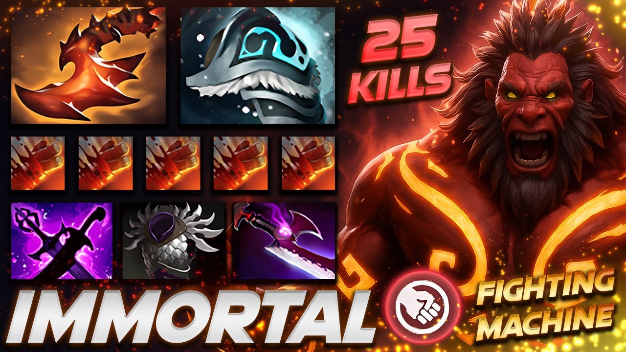 AXE 25 KILLS FIGHTING MACHINE Immortla Rank - Dota 2 Pro Gameplay [Watch & Learn]